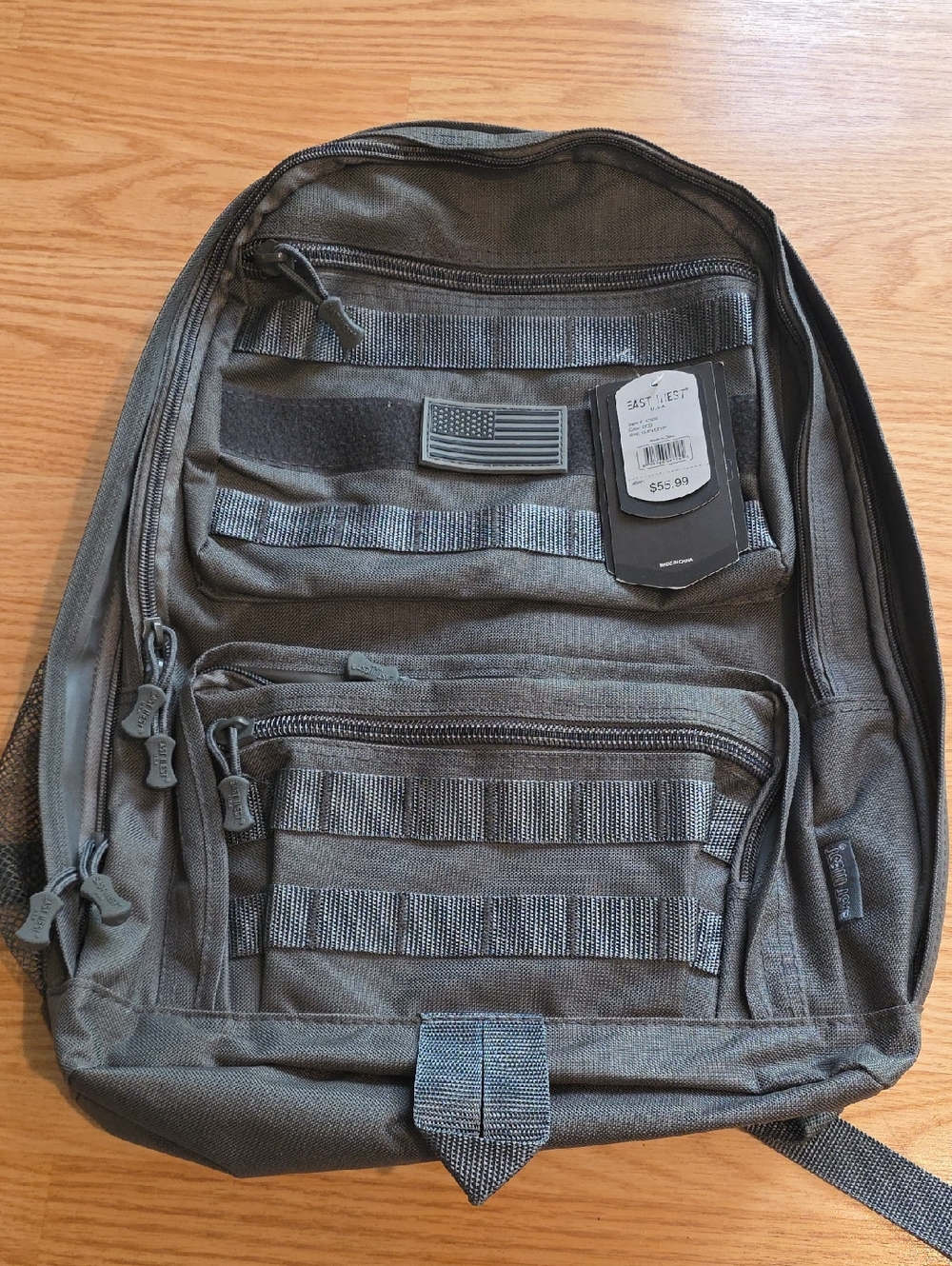 East West USA Tactical Grey Backpack